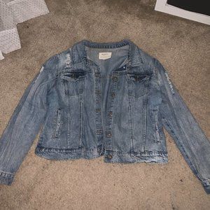 Boohoo Denim Jean Jacket With Rips Us 18 Uk 22